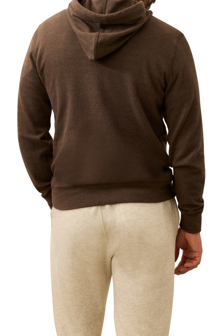Legend Stretch Organic Cotton Blend Hoodie, Alternate, color, VALLEY BROWN TWILL