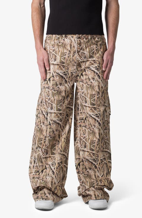 Void Baggy Cargo Jeans (Grass Camo)