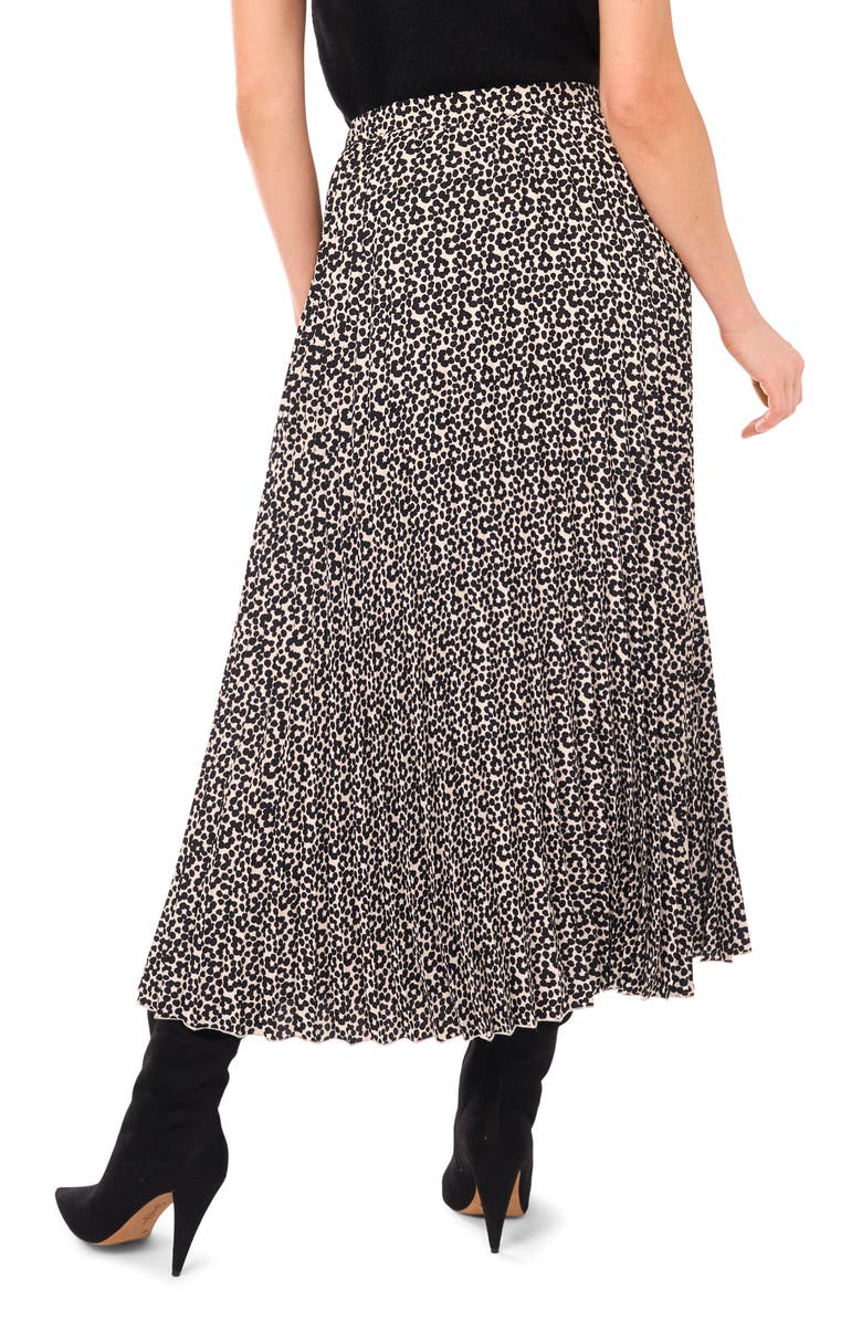 Halogen<sup>®</sup> Floral Dot Pleated Skirt, Alternate, color, Birch