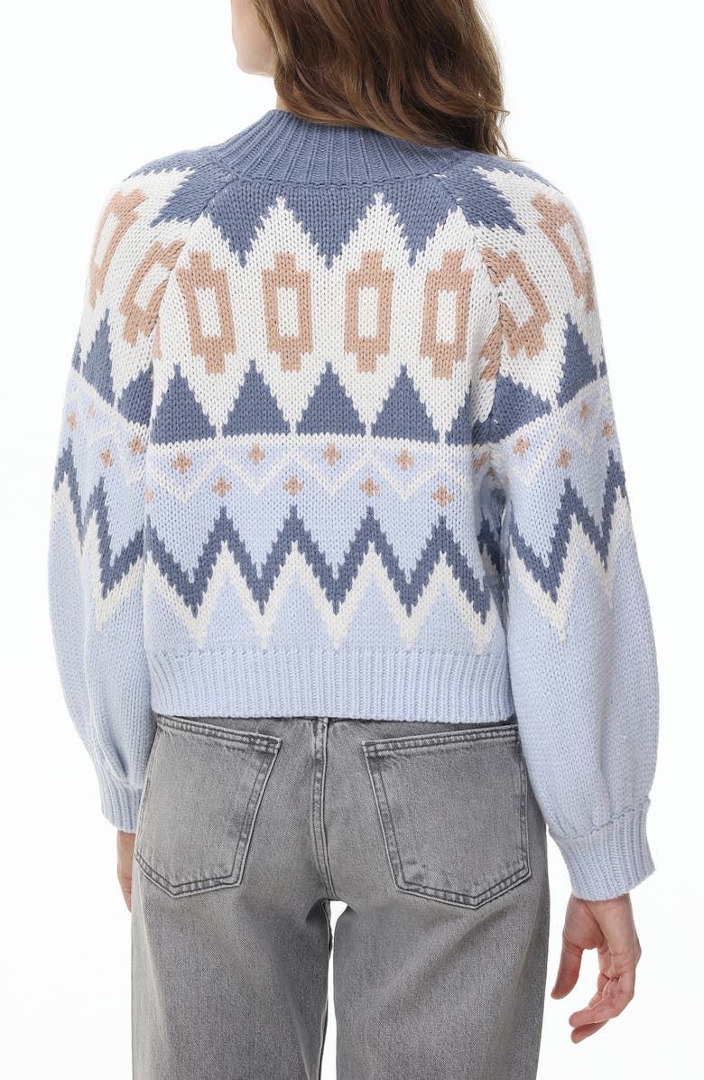 525 Victoria Fair Isle Zip Cardigan, Alternate, color, 