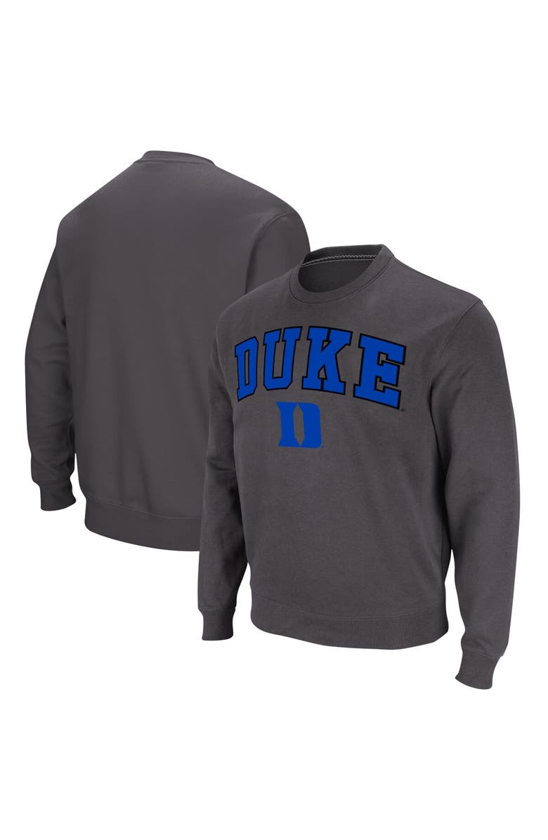 COLOSSEUM Men's Colosseum Charcoal Duke Blue Devils Arch & Logo Pullover Sweatshirt, Main, color, Charcoal