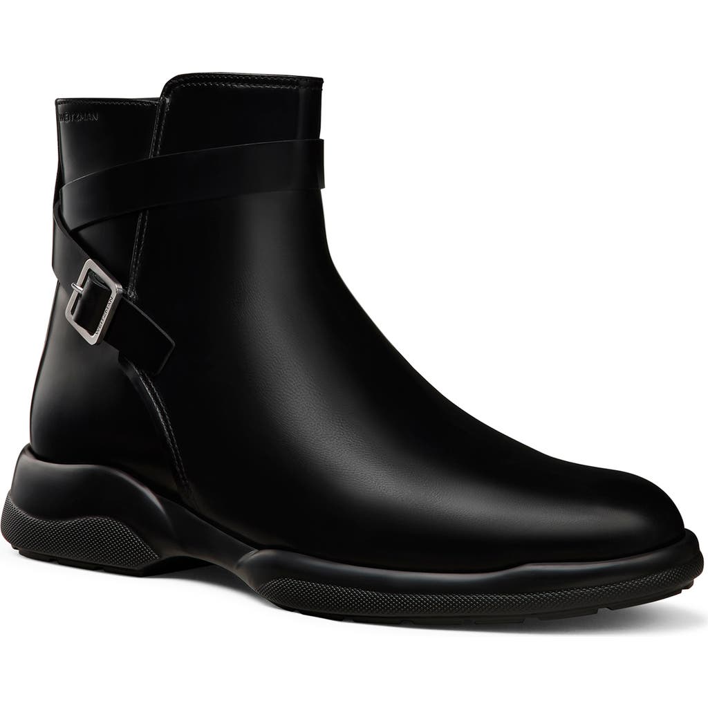 Stuart Weitzman Crew Buckle Boot In Black