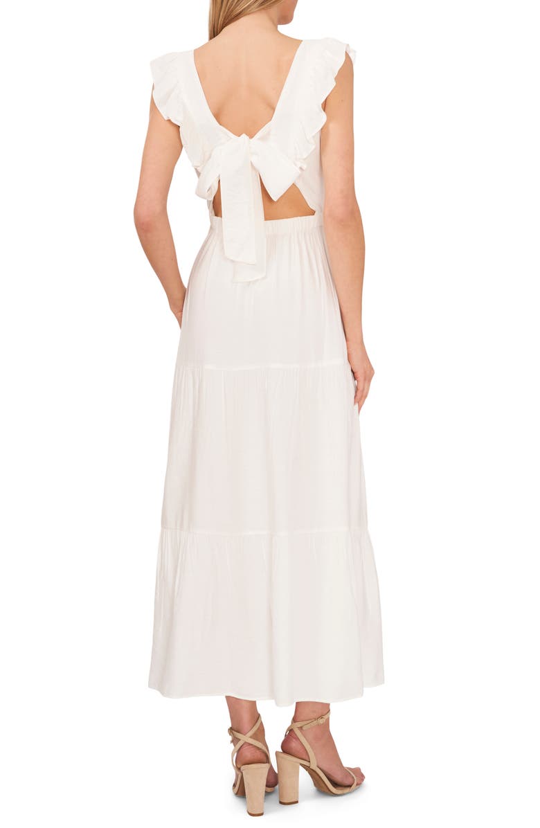 CeCe Tiered Maxi Dress, Alternate, color, New Ivory