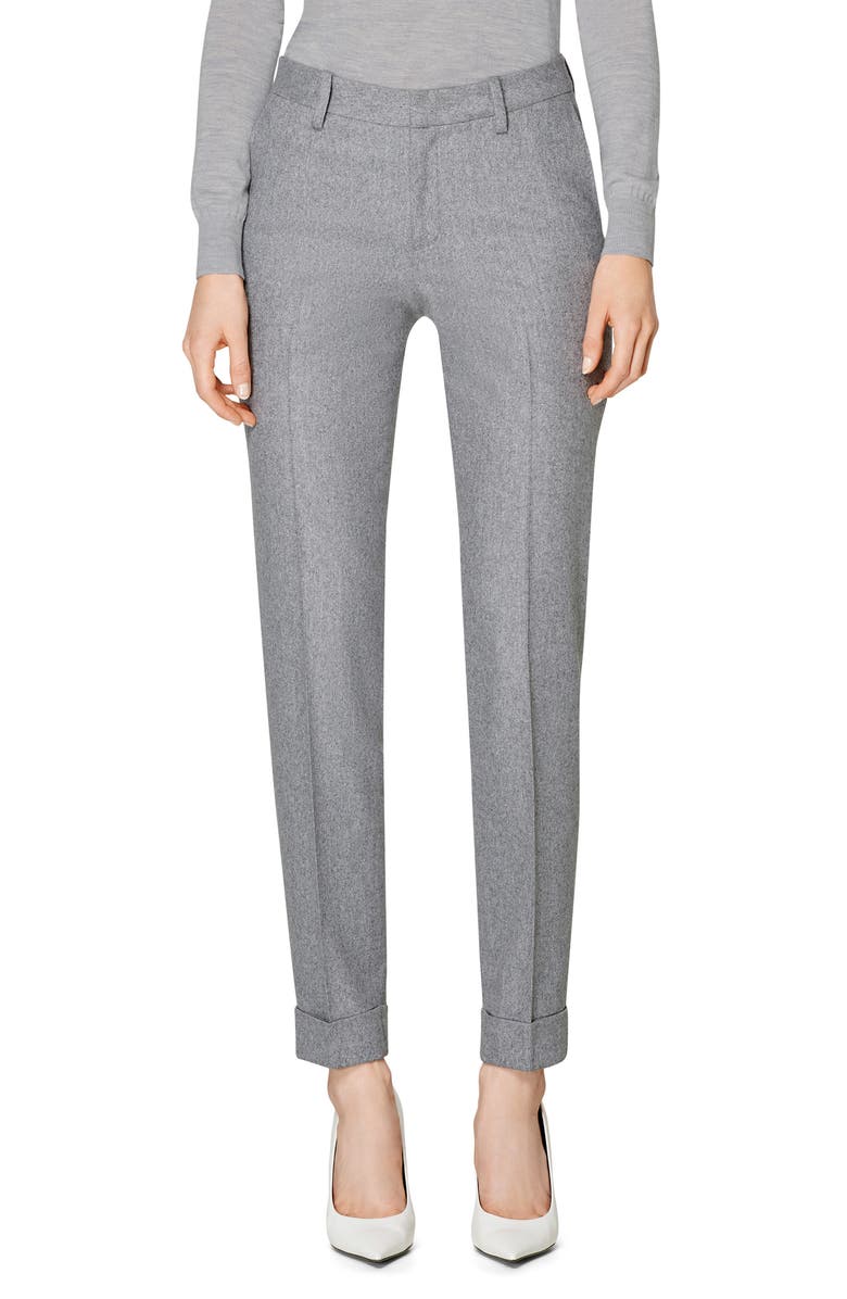SUISTUDIO Robin Cuff Wool Trousers, Main, color,