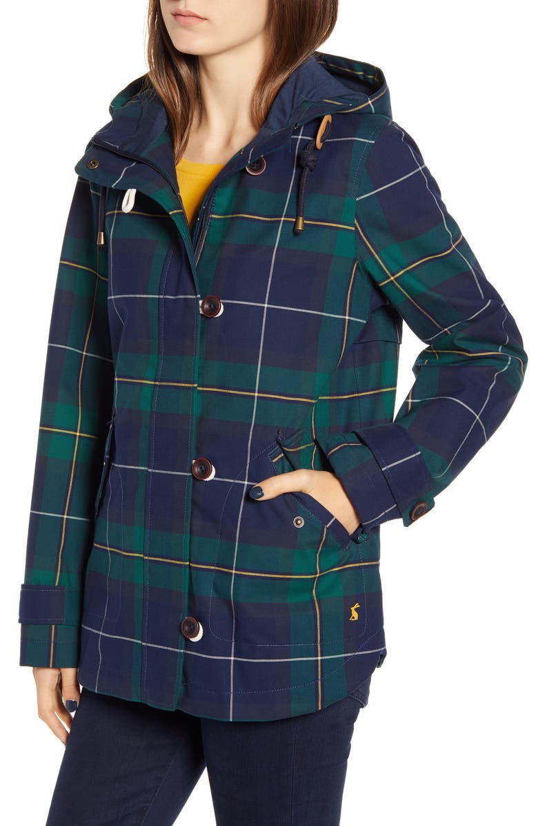 Joules Right as Rain Print Waterproof Hooded Jacket, Alternate, color,