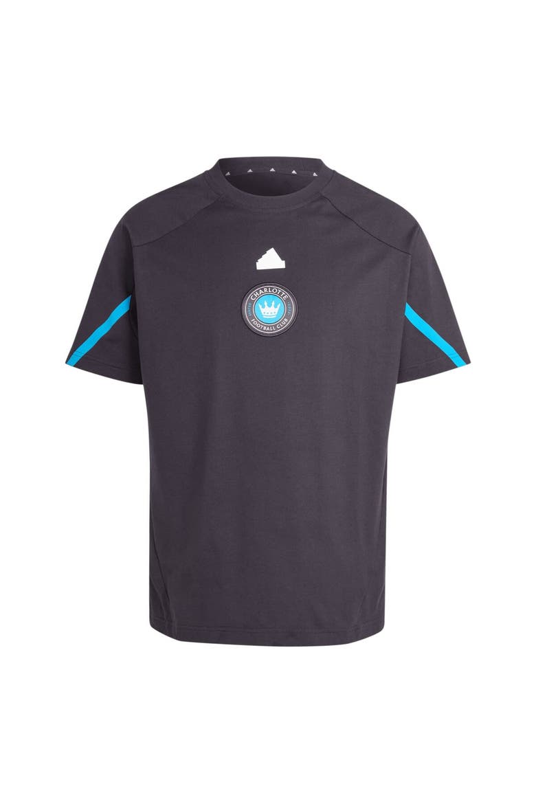 Men's adidas Black Charlotte FC 2024 Travel Raglan T-Shirt, Alternate, color, Black