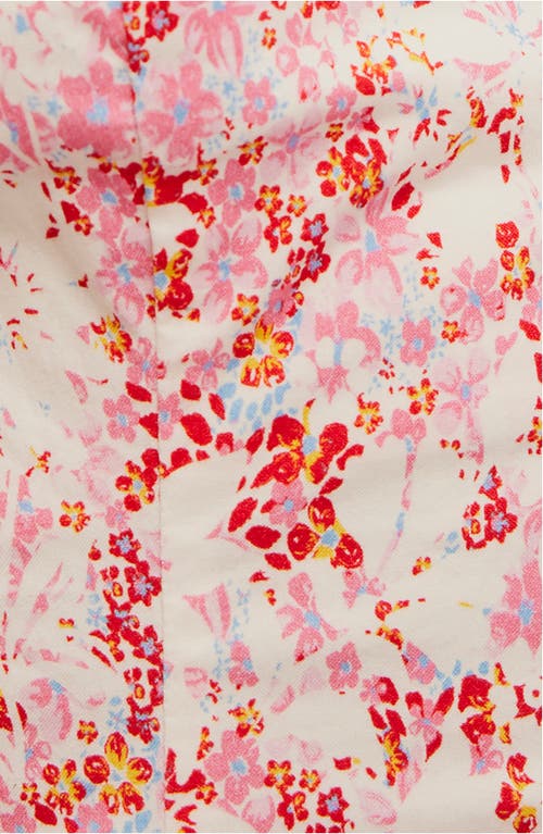 FREE PEOPLE FREE PEOPLE TOMAS FLORAL PRINT STRAPLESS MINIDRESS