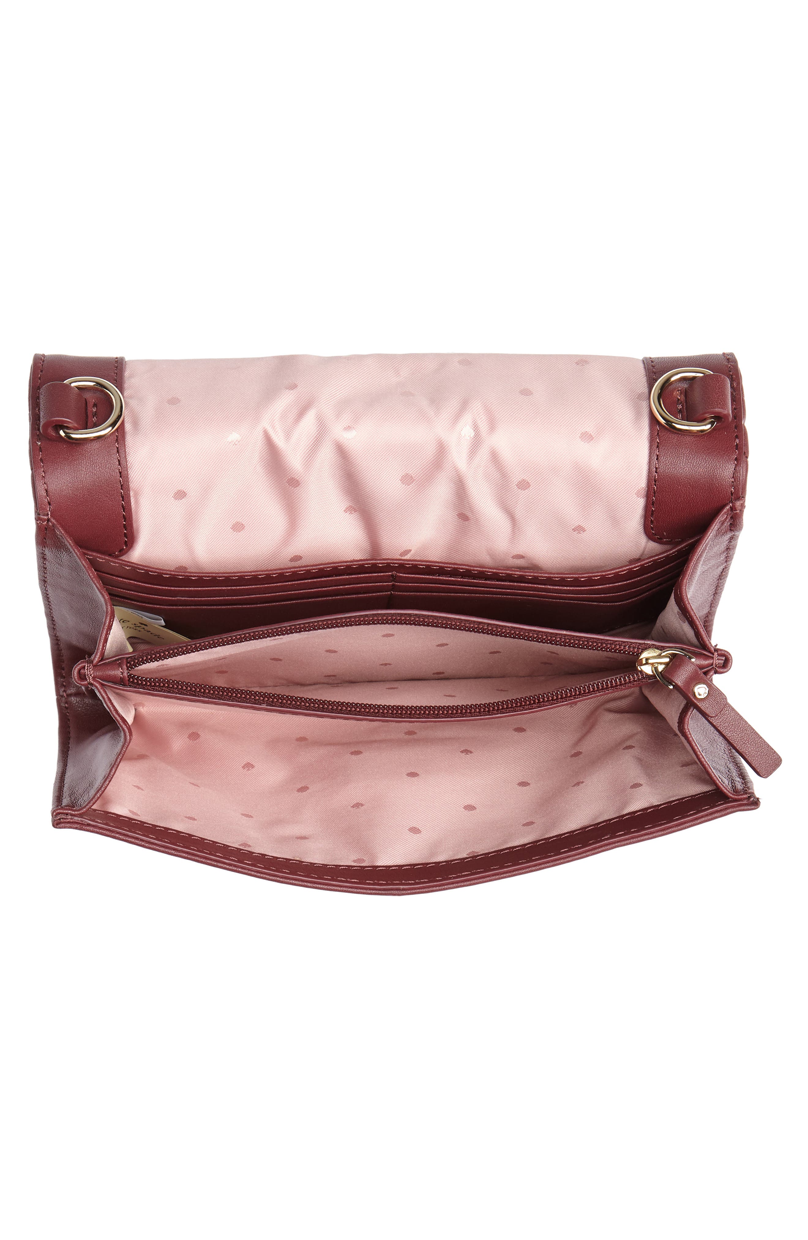 reese park – wyn quilted leather crossbody, Alternate, color, CHERRYWOOD