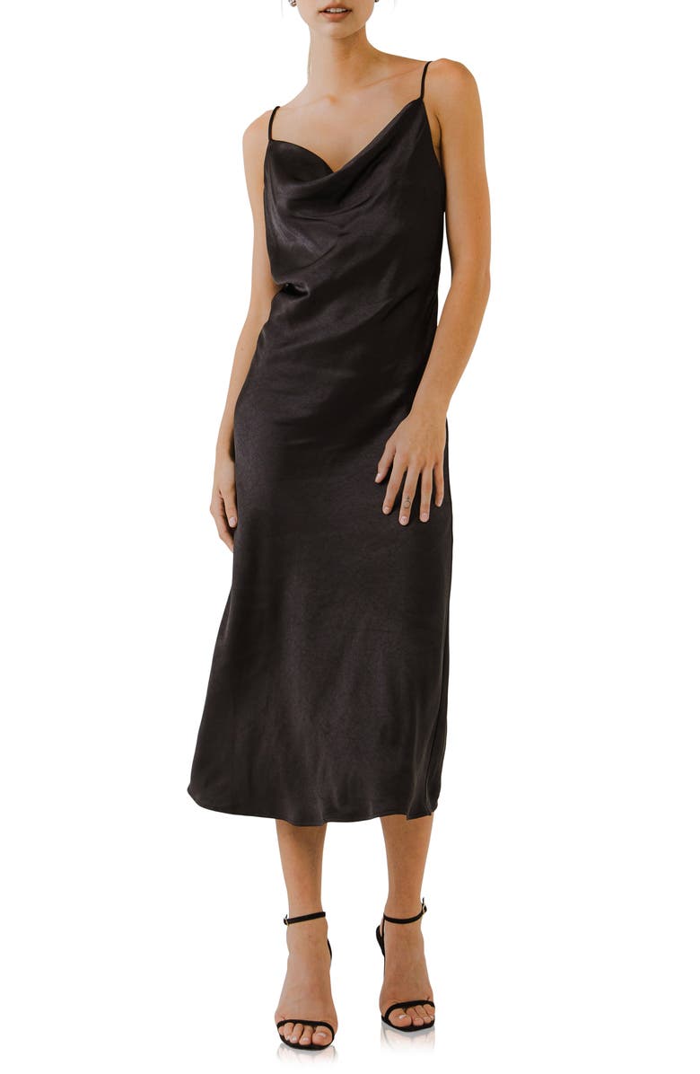 Endless Rose Satin Midi Dress, Alternate, color,