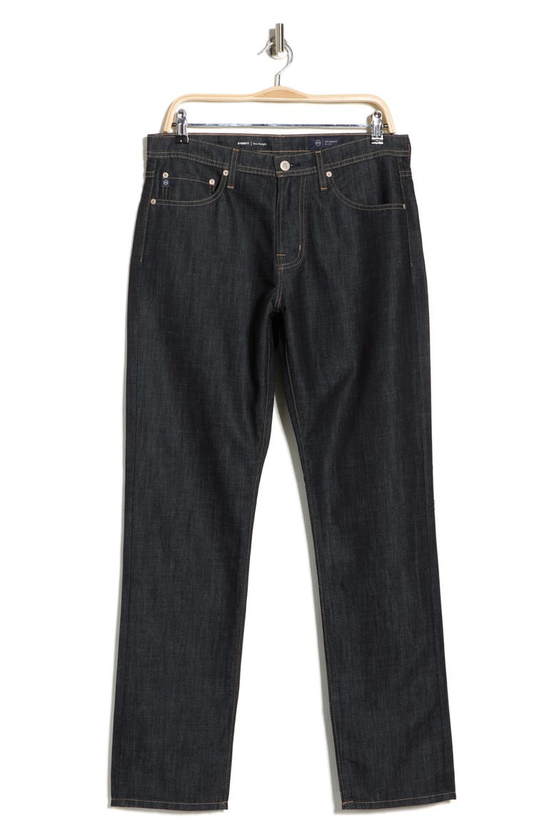 Everett Slim Straight Leg Jeans, Alternate, color, DARK INDIGO