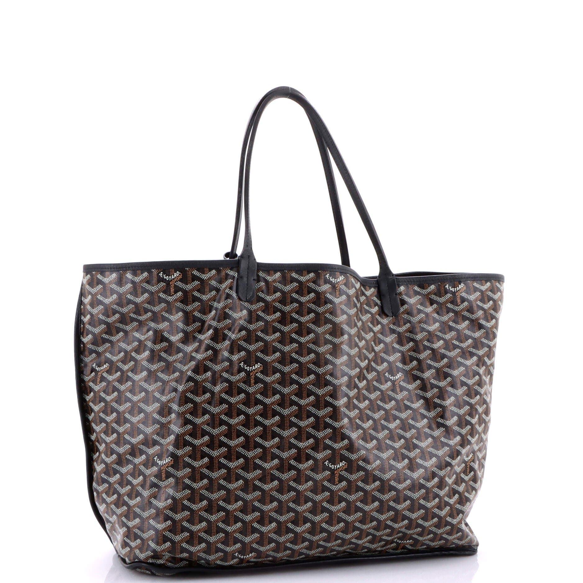 Pre-Owned Goyard Anjou Reversible Tote Coated Canvas GM, Alternate, color, Black