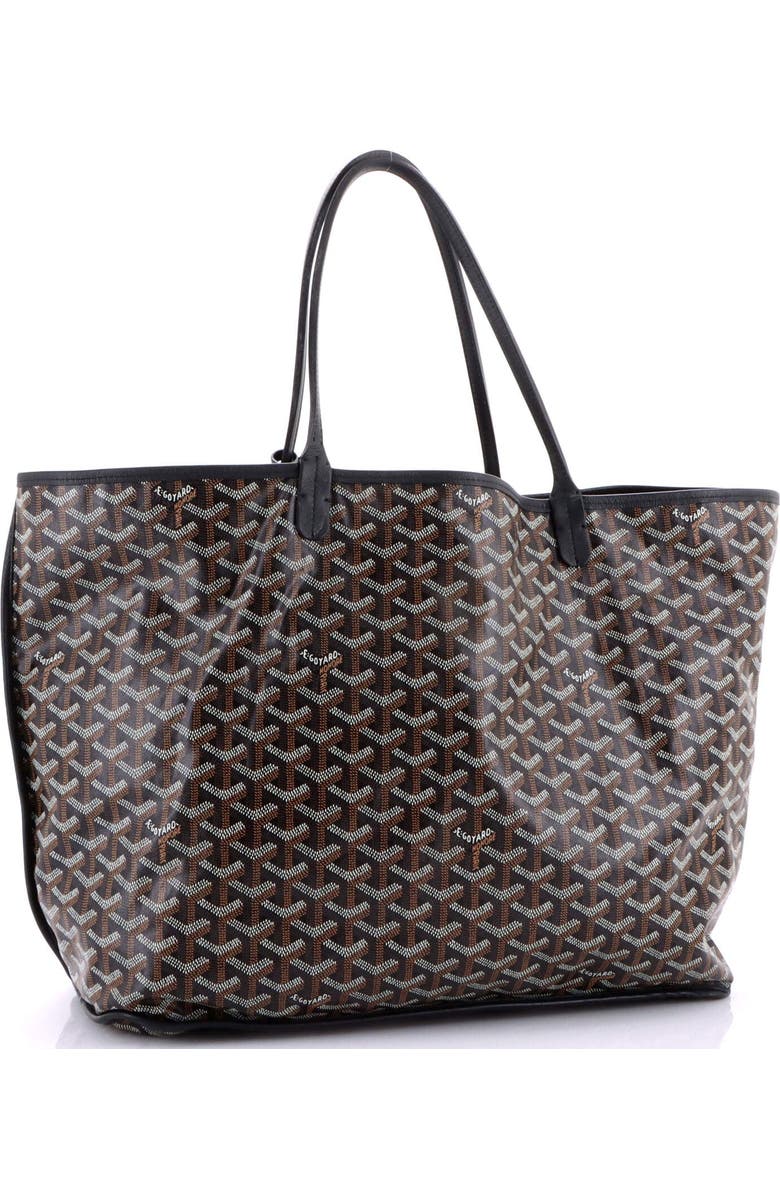 Pre-Owned Goyard Anjou Reversible Tote Coated Canvas GM, Alternate, color, Black
