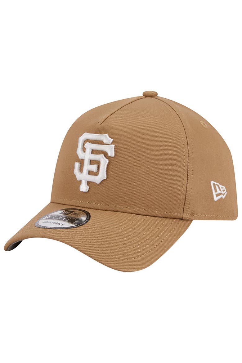 Men's New Era Khaki San Francisco Giants A-Frame 9FORTY Adjustable Hat, Main, color, Khaki