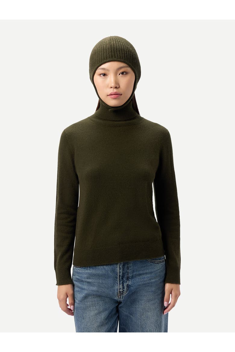 Knitted Aviator Cap, Alternate, color, avocado