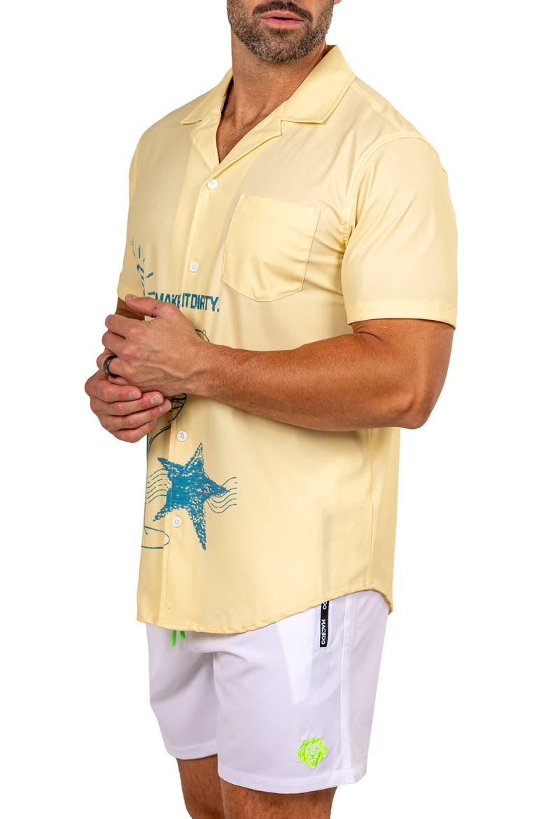 Marthy White Camp Shirt, Alternate, color, YELLOW