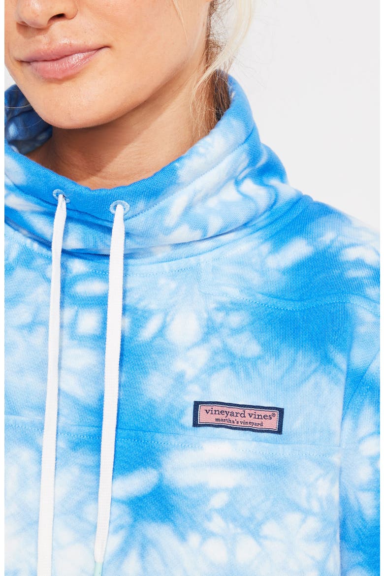 To Dye For Shep Funnel Neck Pullover, Alternate, color, OCEAN BREEZE