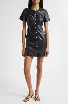 Cinq à Sept Layla Quilted Faux Leather Minidress