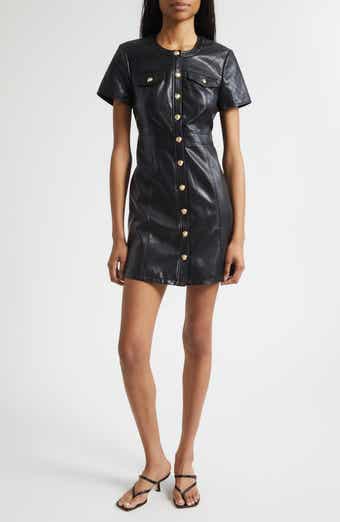 Cinq à Sept Layla Quilted Faux Leather Minidress