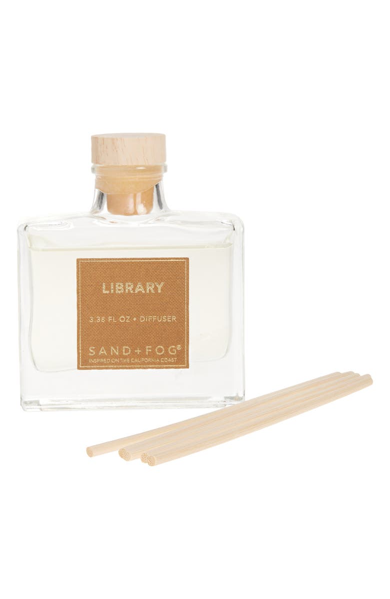 SAND AND FOG Library Reed Diffuser, Main, color, Black