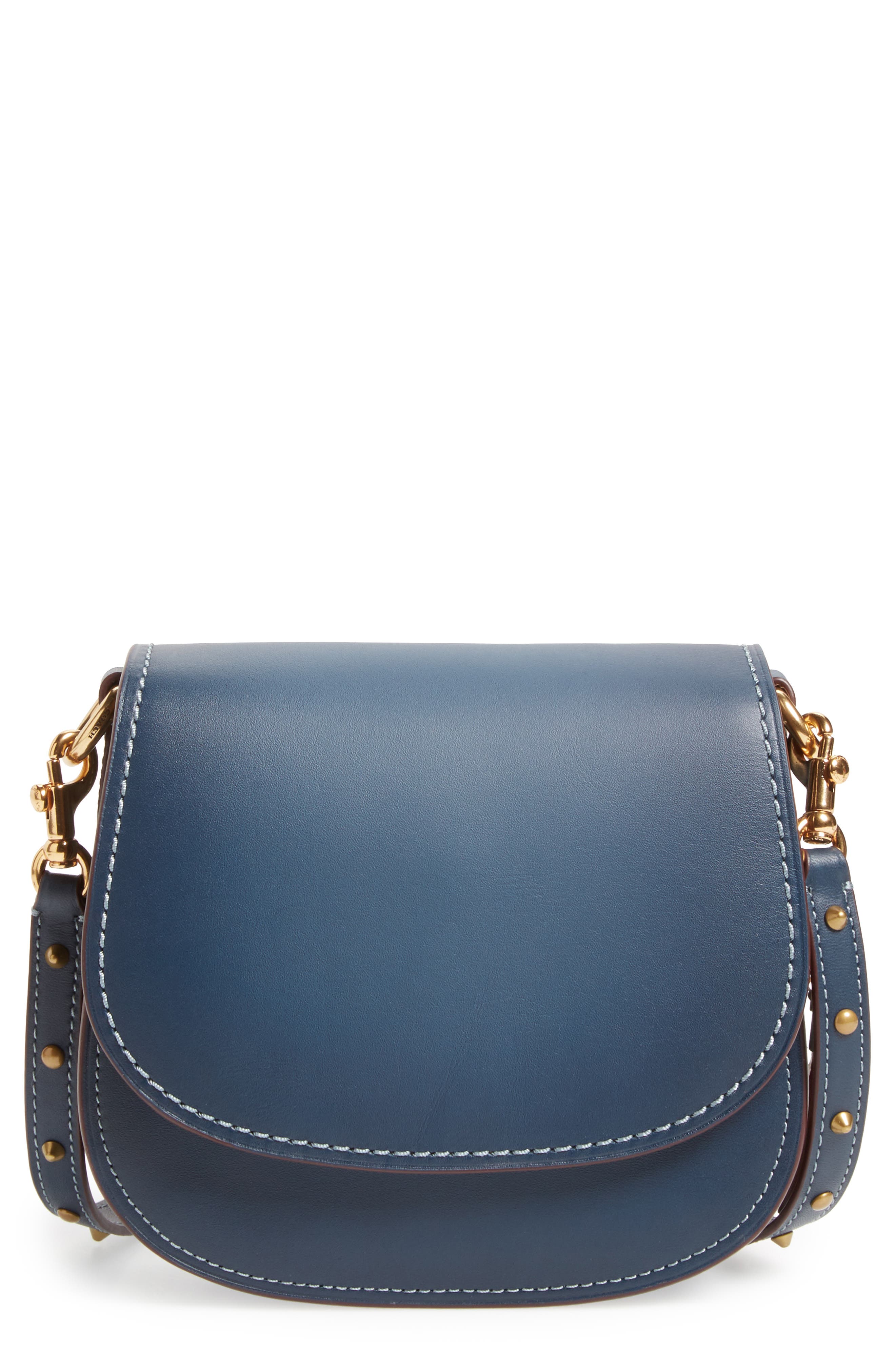 COACH 1941 17 Leather Saddle Bag, Main, color, 