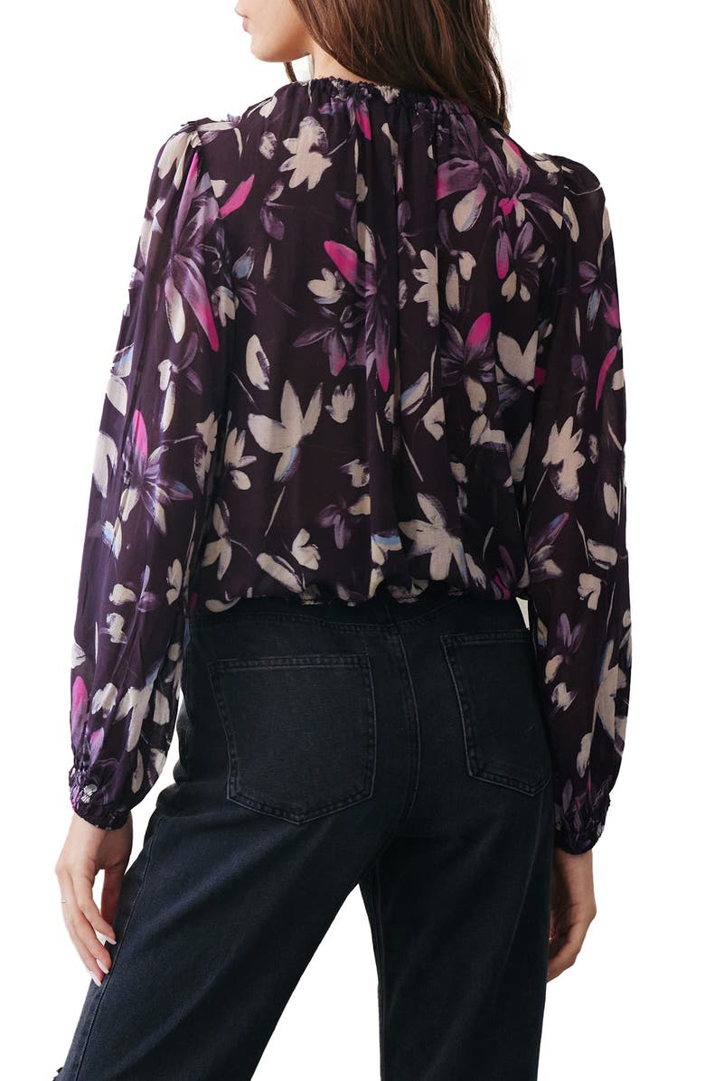 Bella Dahl Smocked Neck Long Sleeve Blouse, Alternate, color, 