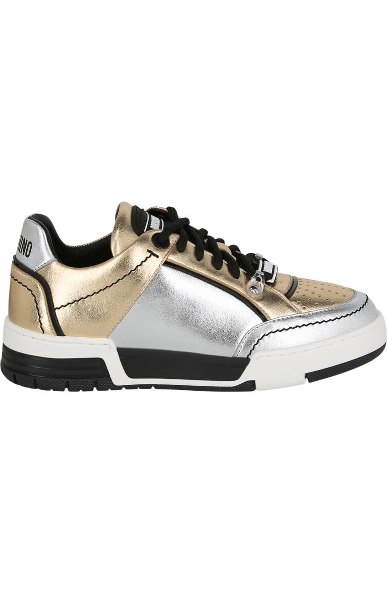 Moschino Metallix Low Top Sneaker, Alternate, color,