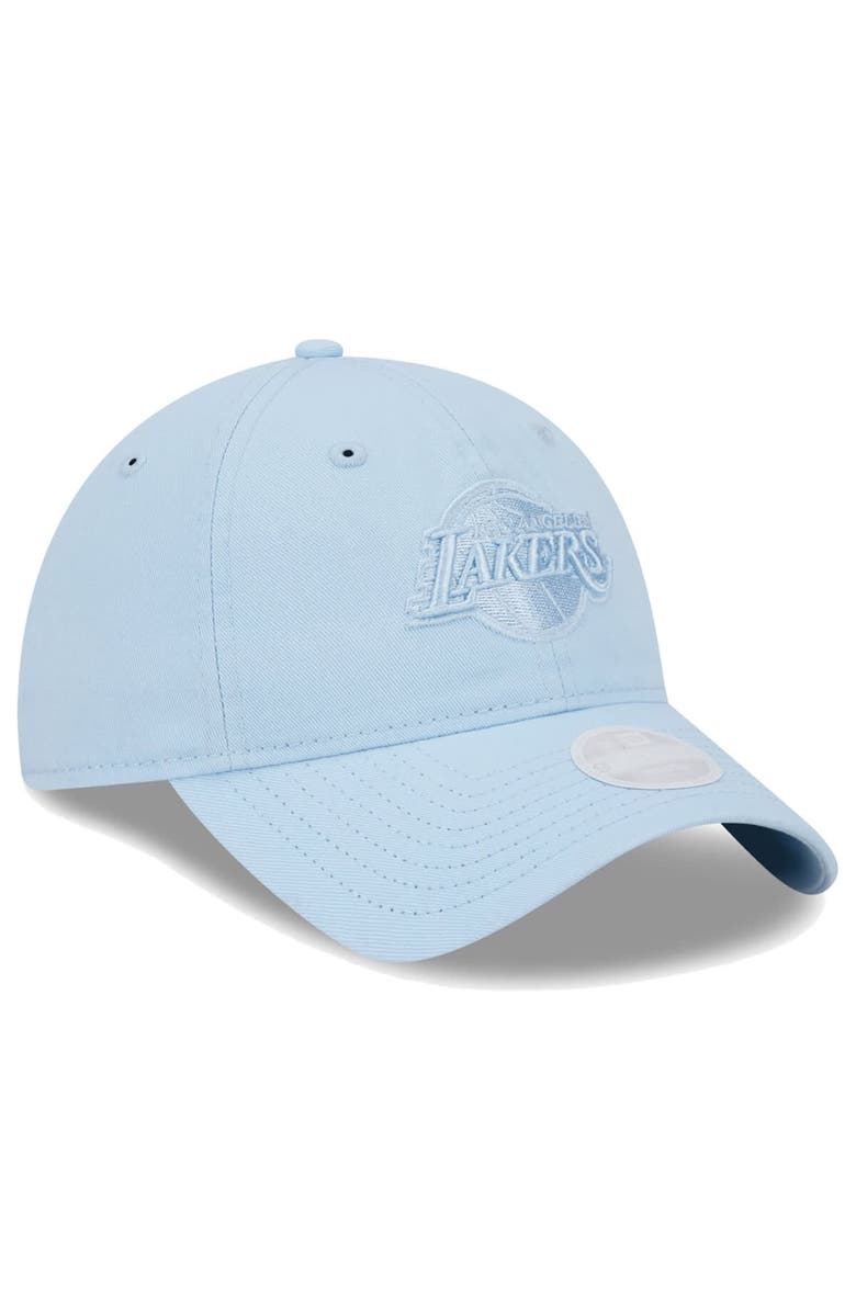 New Era Women's New Era Light Blue Los Angeles Lakers Colorpack Tonal 9TWENTY Adjustable Hat, Alternate, color,