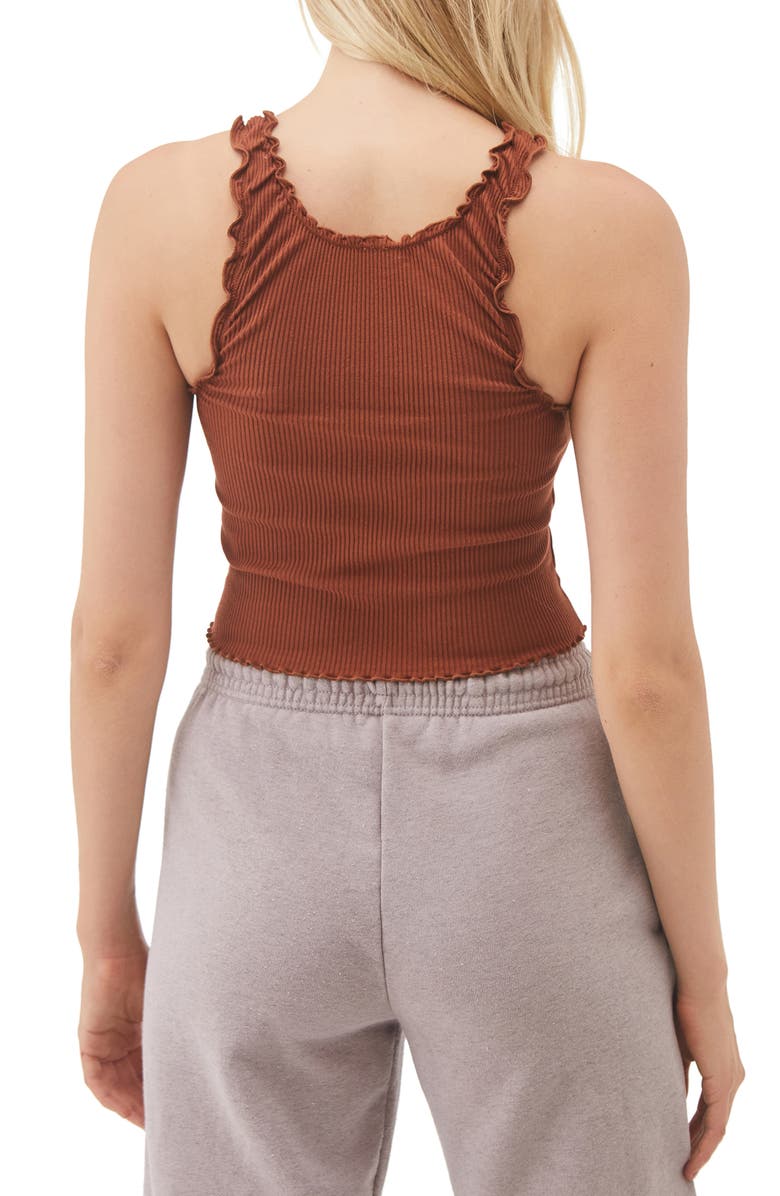 BDG Urban Outfitters Lettuce Edge Ribbed Camisole, Alternate, color, 