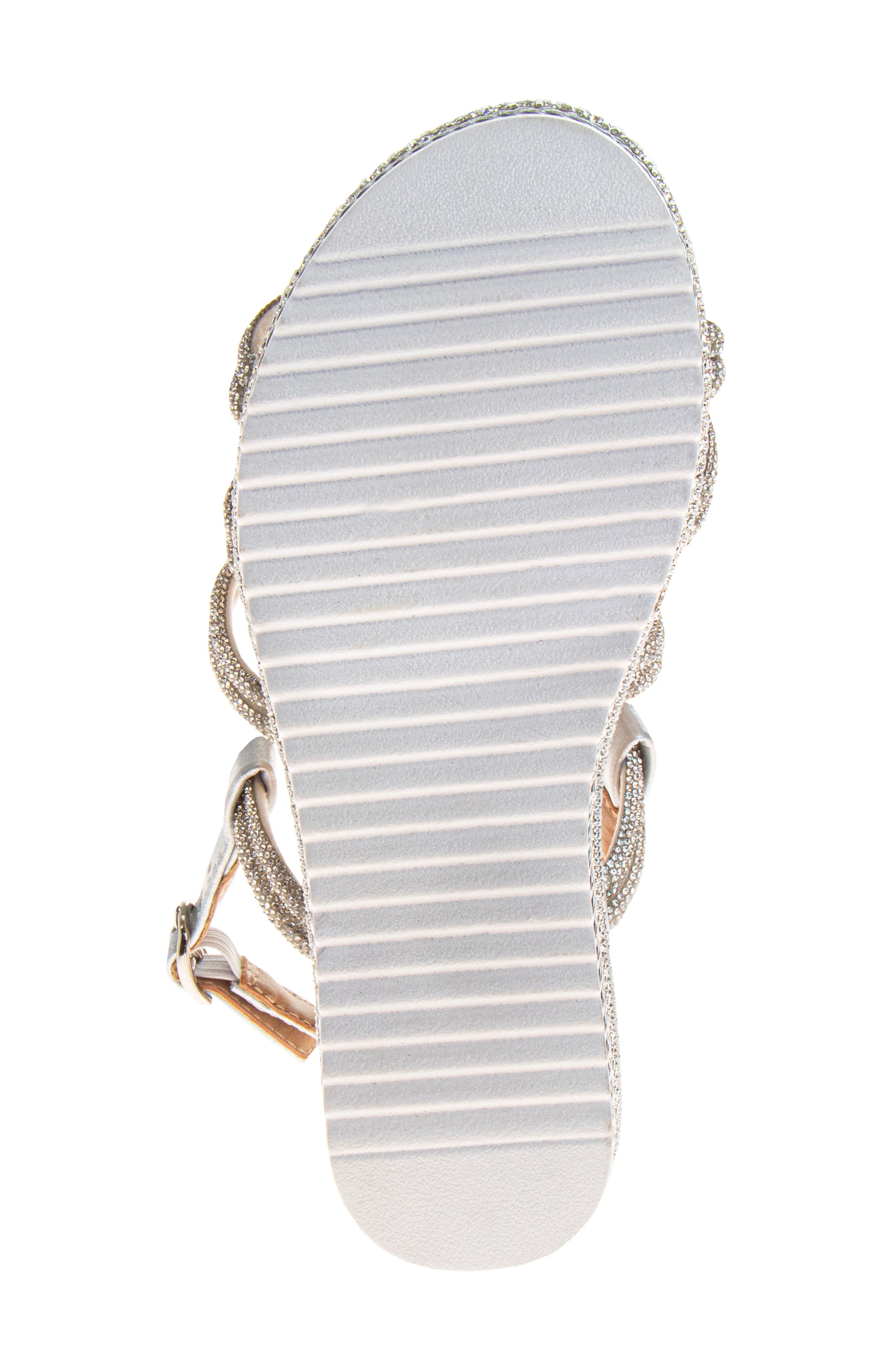 Badgley Mischka Collection Kids' Rhinestone Platform Sandal, Alternate, color, 