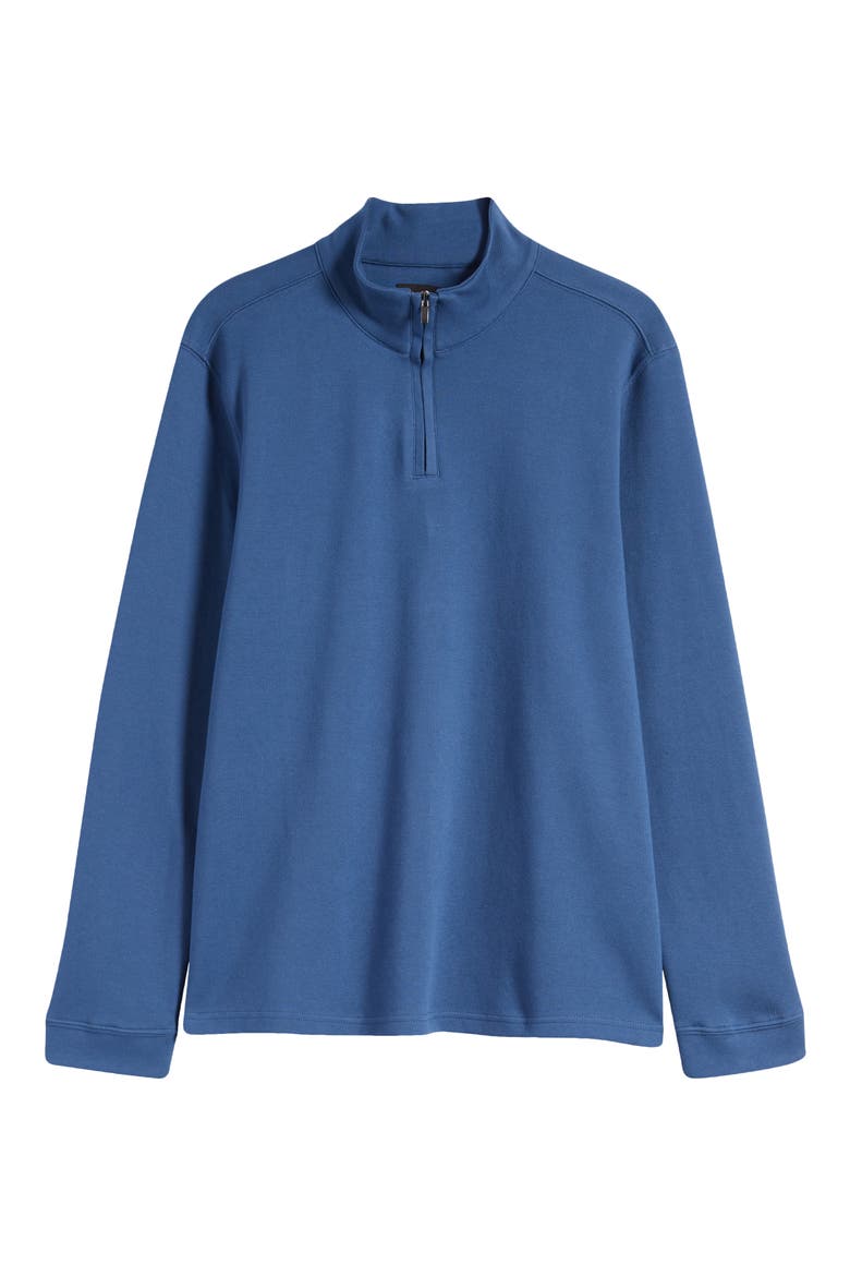 Quarter Zip Pullover, Alternate, color, NAVY DENIM