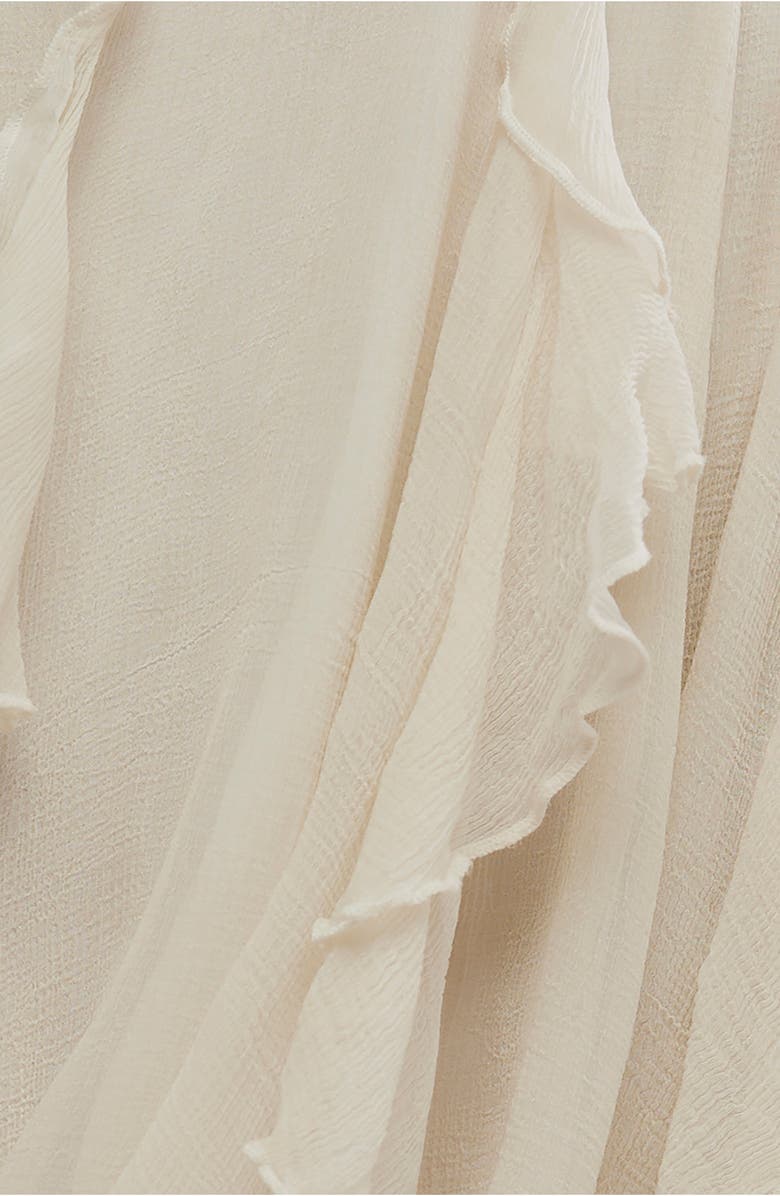 Free People Susanna Ruffle Handkerchief Hem Midi Skirt, Alternate, color, White Alyssum