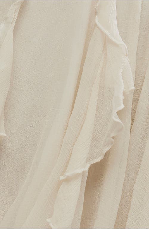 Free People Susanna Ruffle Handkerchief Hem Midi Skirt In White