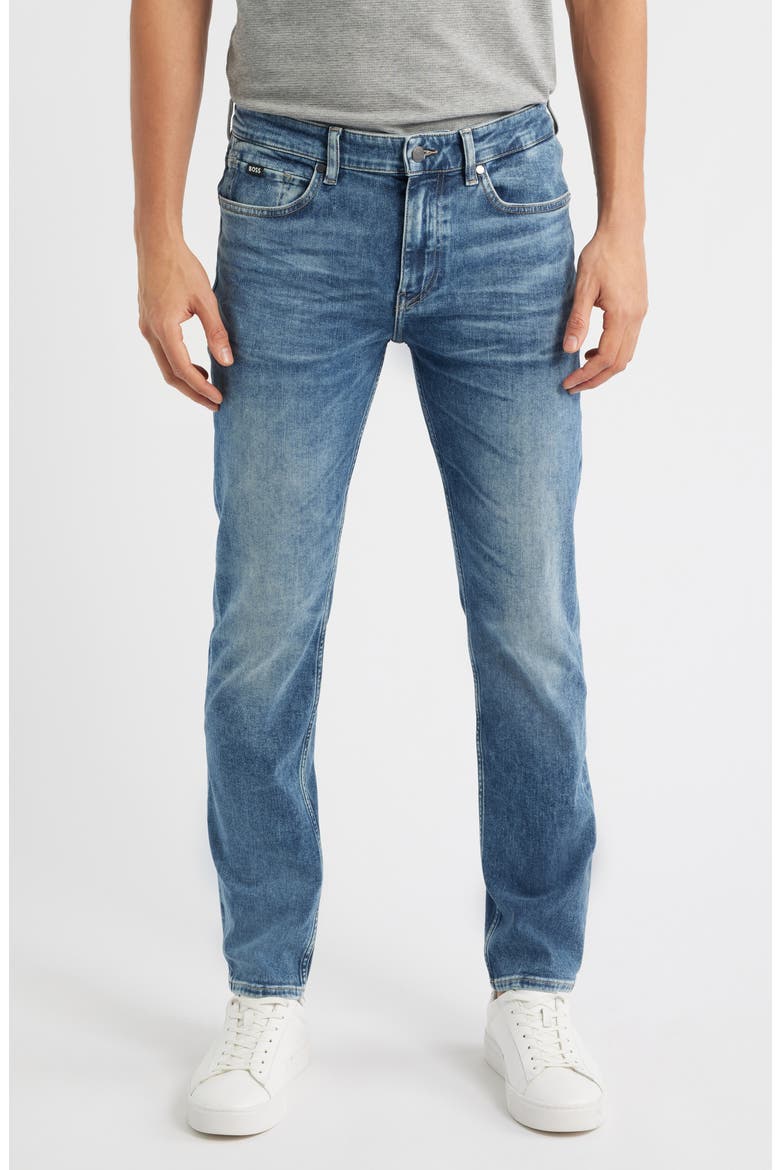 Delaware Slim Fit Stretch Jeans, Main, color, MEDIUM BLUE