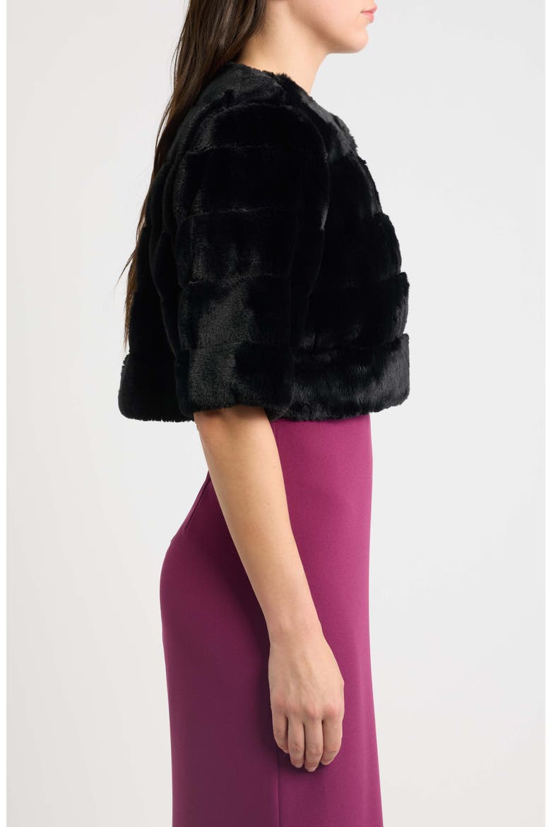 Furbie Faux Fur Jacket, Alternate, color, BLACK