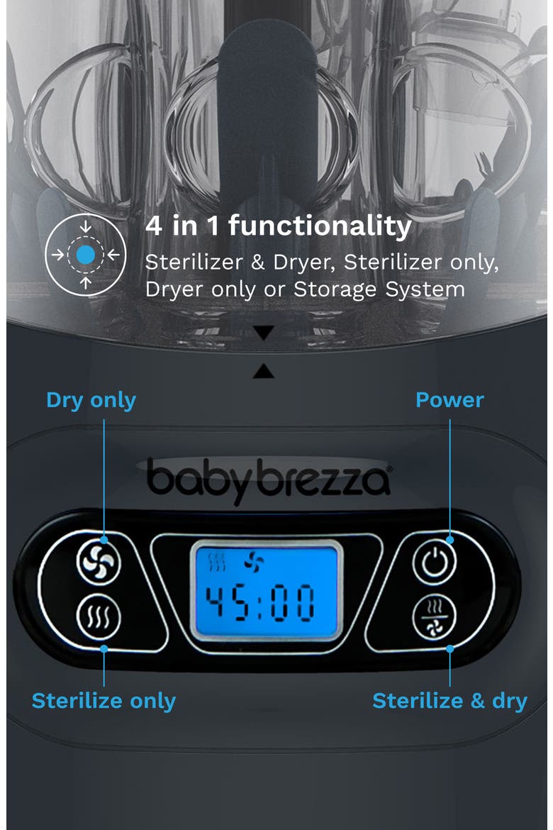 One Step Bottle Sterilizer/Dryer, Alternate, color, CHARCOAL