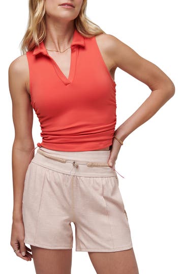 Travismathew Travis Mathew Salt Air Don't Care Top Women's Large Orange Sleeveless Erk844 In Cayenne