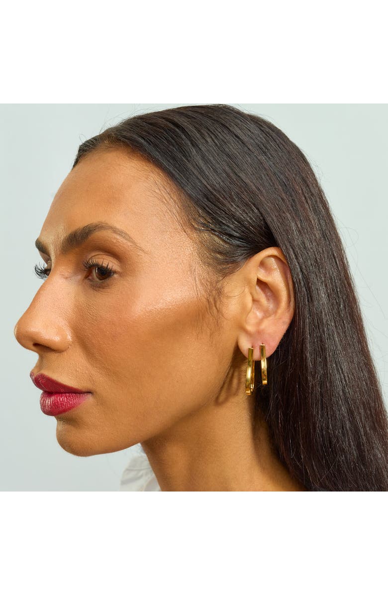 Lucy Quartermaine Petal Hoops, Alternate, color, Gold