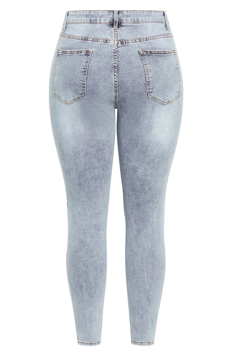 City Chic Asha Fit Jojo High Waist Skinny Jeans, Alternate, color, Mid Denim