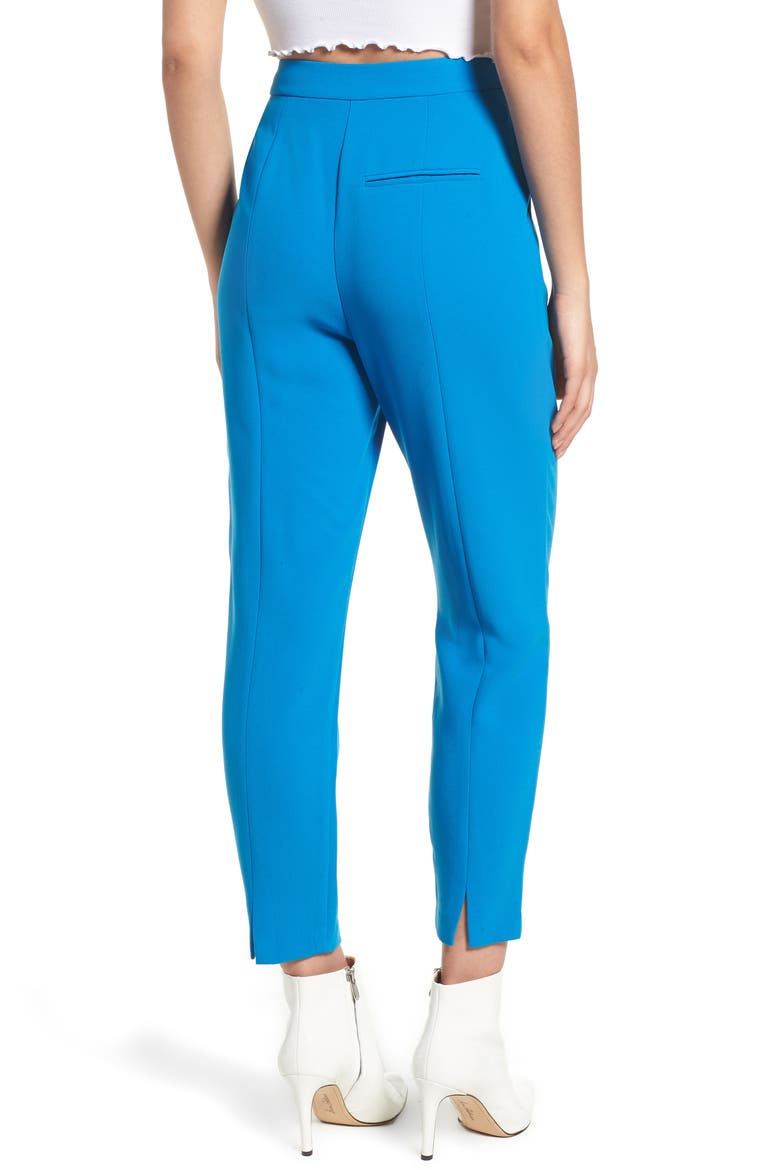 Clara Peg Belted Trousers, Alternate, color, COBALT