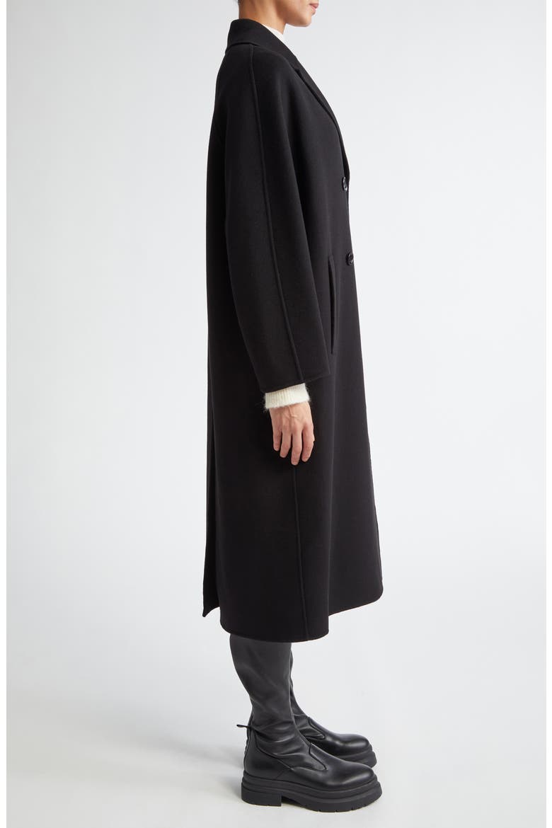 Capi Double Face Virgin Wool Coat, Alternate, color, BLACK