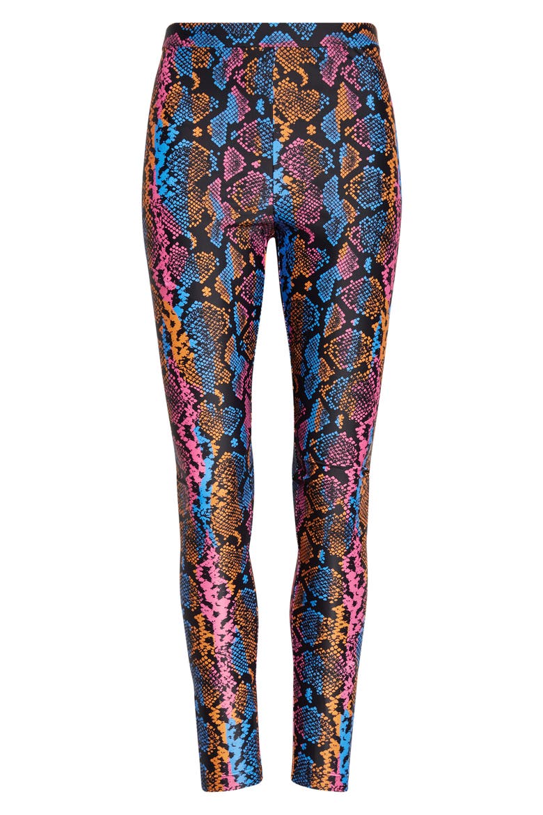 Python Print Leggings, Alternate, color, SKY PINK SAPPHIRE AUTUMN SPICE