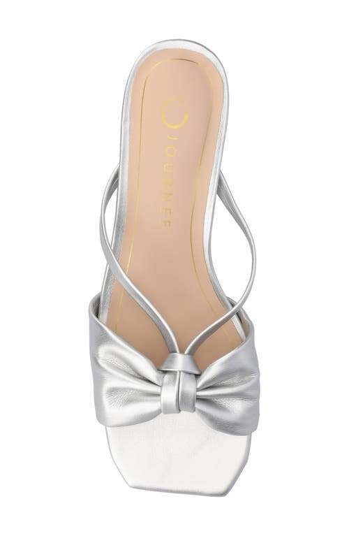 Journee Collection Women's Starling Kitten Heel Dress Sandals In Silver