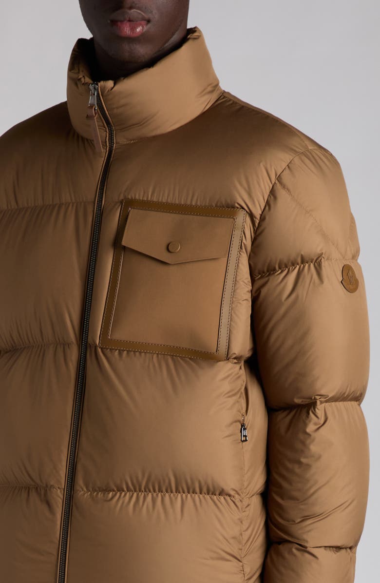 Moncler Chinon Down Puffer Jacket, Alternate, color, Teak