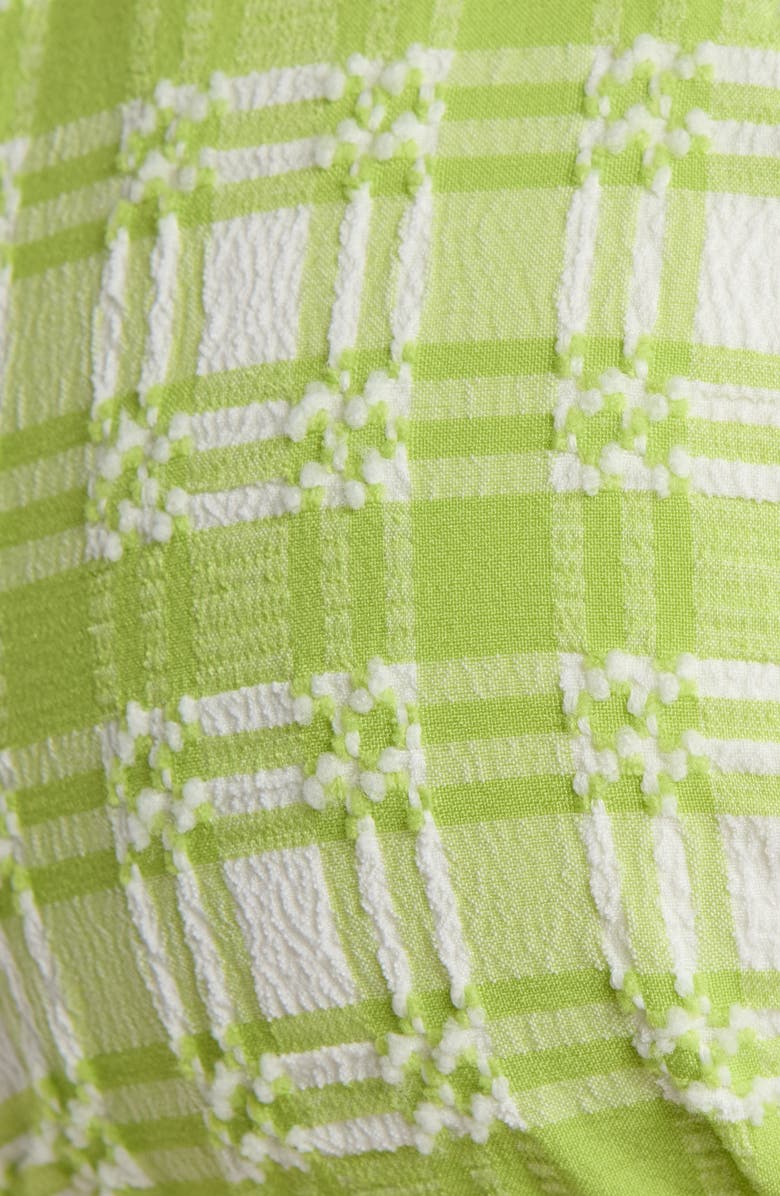 PacSun Erica Plaid Triangle Bikini Top, Alternate, color, Green White/ Plaid