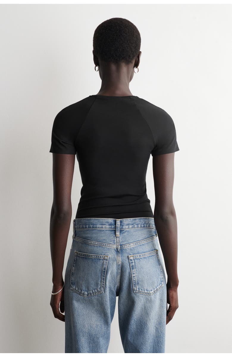 COS Slim-Fit Jersey T-Shirt, Alternate, color, Black