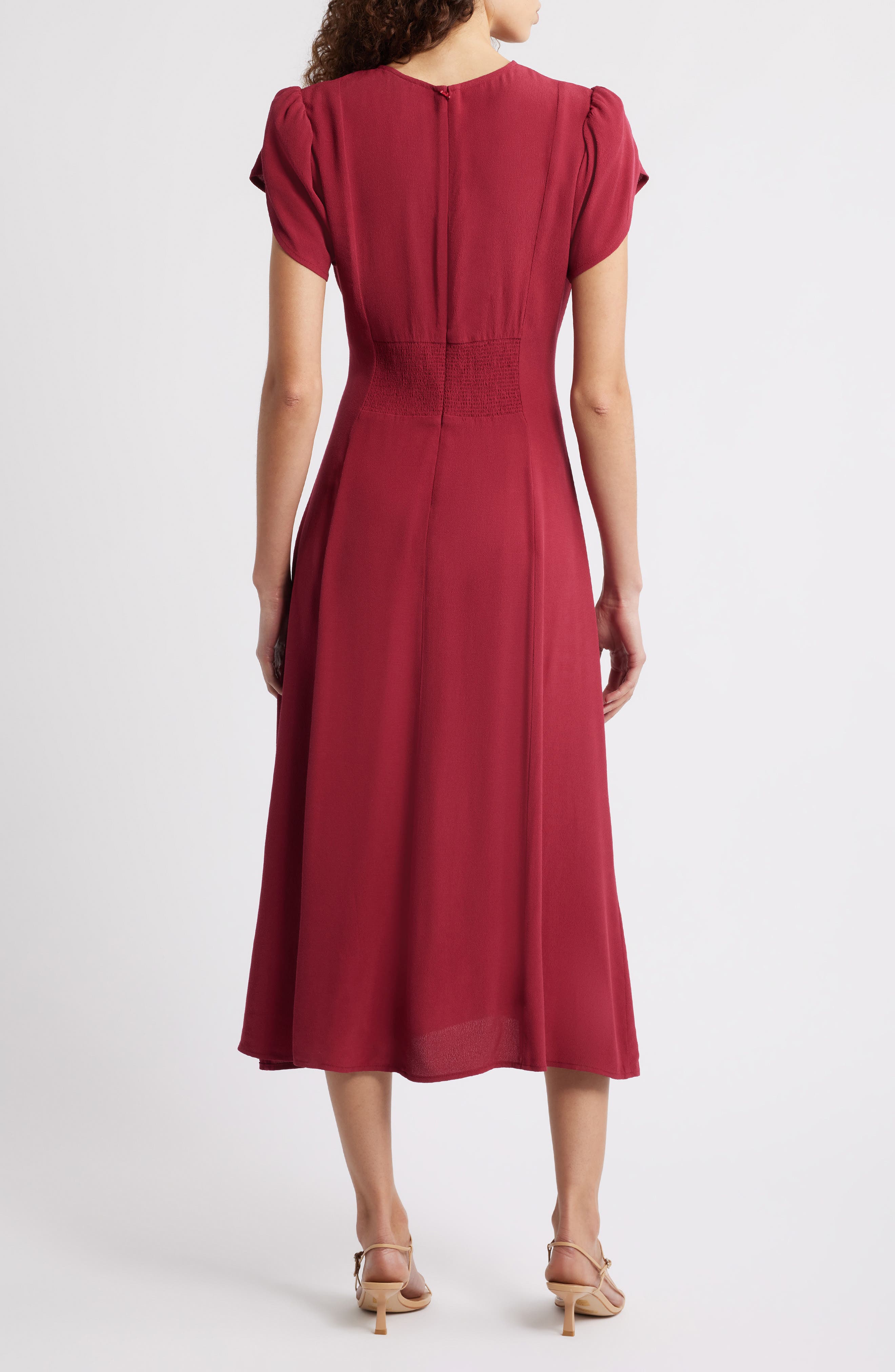 Ruched Midi Dress - image 4