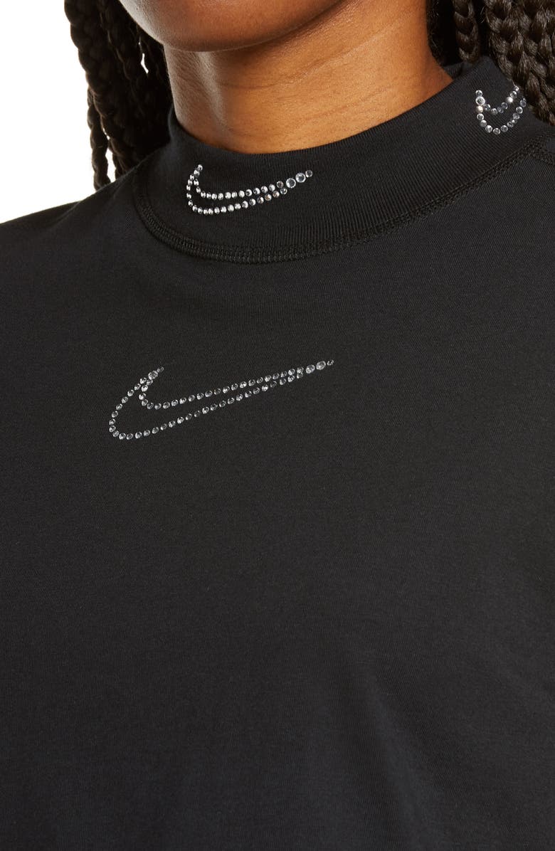 Nike Sportswear Y2K Embellished Mock Neck Crop Top, Alternate, color,