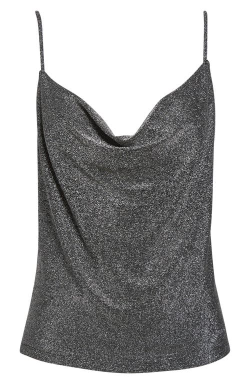 Ramy Brook Carla Metallic Cowl Neck Camisole In Gray