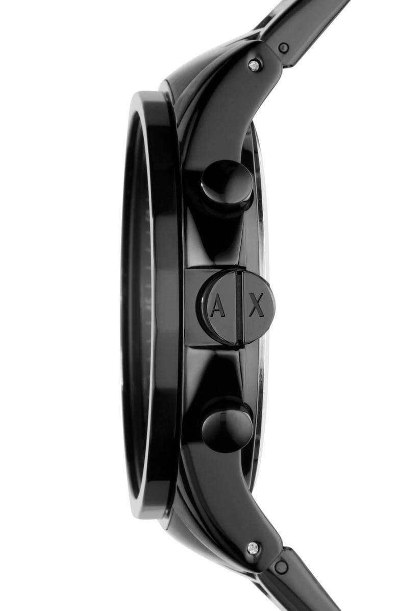AX Armani Exchange Bracelet Watch, 45mm, Alternate, color, Black