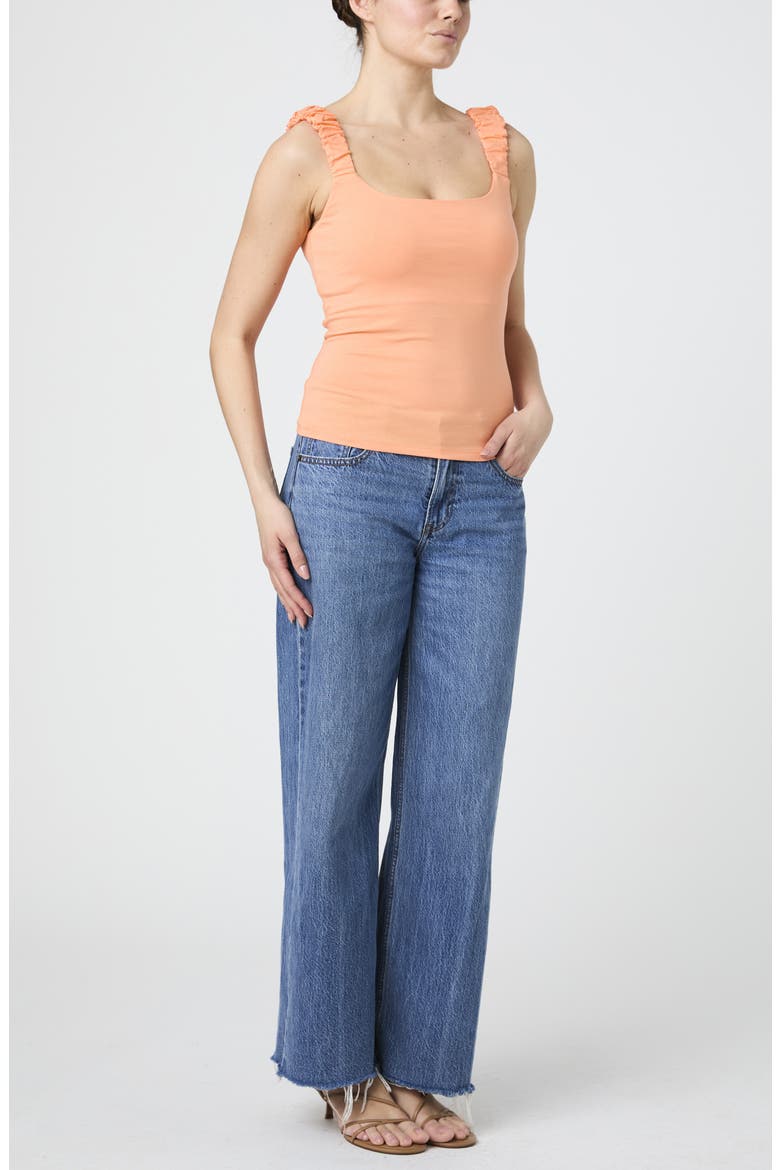 Rallie Ruched Strap Tank, Alternate, color, PEACH